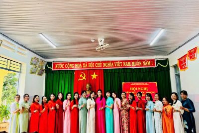 Hội nghị cán bộ công chức, viên chức và người lao động năm học 2025–2026 Trường Mầm non Sao Khuê.