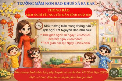 Thông báo lịch nghỉ Tết Nguyên Đán Bính Ngọ 2026