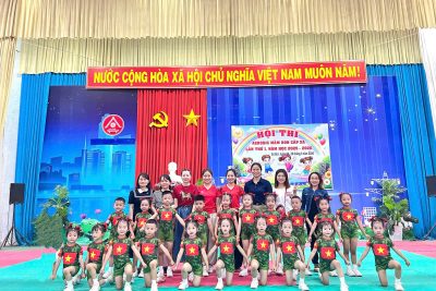 Trường Mầm non Sao Khuê đạt Giải Ba toàn đoàn tại Hội thi Aerobic mầm non cấp xã.